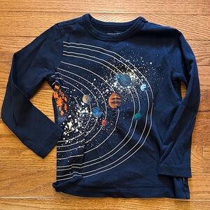 Crewcuts Glow in the Dark Space Long Sleeve Tee